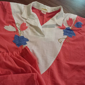 Peach & White Light Women's 16 Tall Elastic Pants